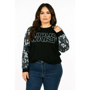 Star Wars Sweatshirt Floral Shirt Pullover Top Women's Size Small WOMAN'S